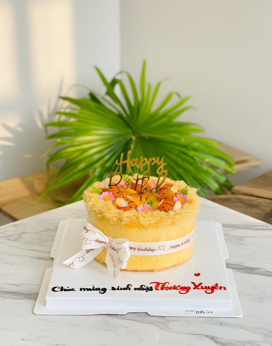 Bông lan trứng muối trang trí đơn giản