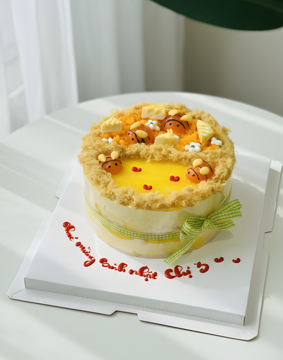 Bông lan trứng muối trang trí đơn giản