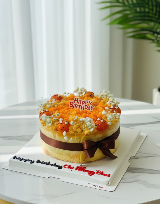 Bông lan trứng muối trang trí đơn giản