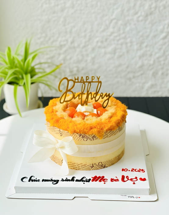 Bông lan trứng muối trang trí đơn giản