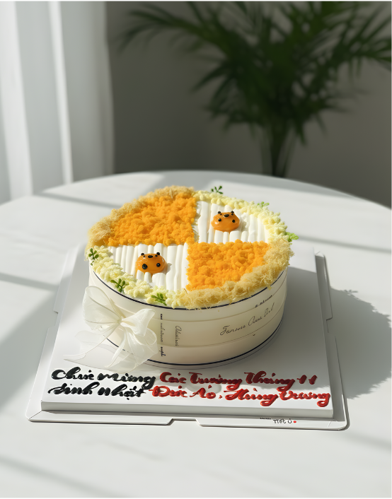 Bông lan trứng muối trang trí đơn giản