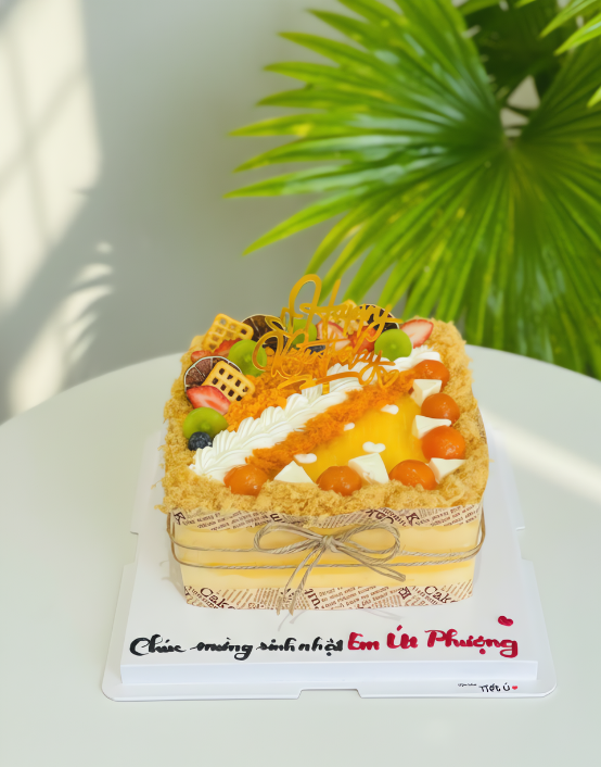 Bông lan trứng muối trang trí đơn giản