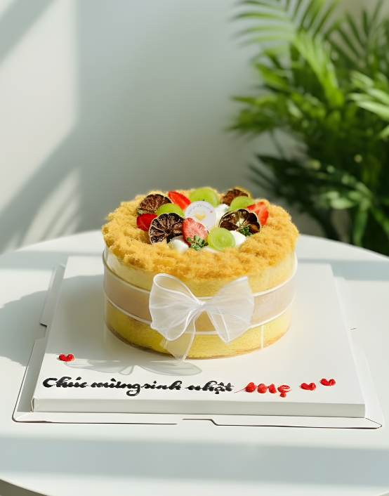 Bông lan trứng muối trang trí đơn giản