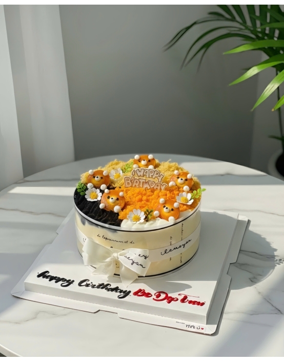 Bông lan trứng muối trang trí đơn giản